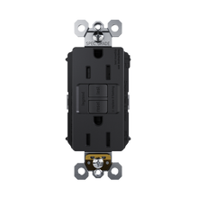 PlugTail® Specification Grade Tamper-Resistant 15A Duplex Self- Test Feed-Through GFCI Receptacles with SafeLock® Protection, Black