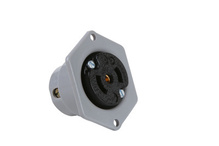 Discontinued - Midget Flanged Outlet - Black Face, Gray Flange