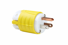 15A, 125V Extra-Hard Use Spec-Grade Corrosion-Resistant Plug, Yellow and White 15A, 125V Extra-Hard Use Spec-Grade Corrosion-Resistant Plug, Yellow and White