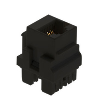 Cat 5e Keyed RJ45 Keystone Connector, Black Cat 5e Keyed RJ45 Keystone Connector, Black