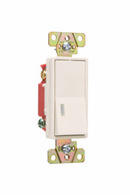 20A 120V Specification Grade 3-Way Illuminated Decorator Paddle Switch, Light Almond