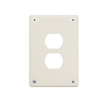 Mighty Mac™ WPP Series 1-Gang 14-Ga Steel Wall Plate, Duplex, Ivory