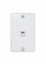 Modular Wall Mount Telephone Jack for Hanging Phones, White Modular Wall Mount Telephone Jack for Hanging Phones, White