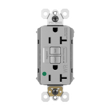 PlugTail® Hospital Grade Tamper-Resistant Weather-Resistant 20A Duplex Self-Test GFCI Receptacles with SafeLock® Protection, Gray PlugTail® Hospital Grade Tamper-Resistant Weather-Resistant 20A Duplex Self-Test GFCI Receptacles with SafeLock® Protection, Gray