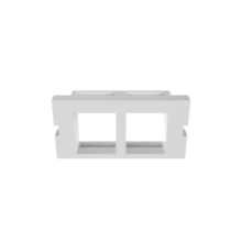SERIES II KEYSTONE ADAPTER BEZEL, 2 PORT, 1 UNIT, 10PK, WHITE