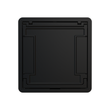 Large Floorport Flanged Cutout Top For RFBA, Tamper Resistant Black Large Floorport Flanged Cutout Top For RFBA, Tamper Resistant Black