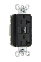 20A 125V Fed Spec-Grade Plug Load RF Dual-Control Duplex Receptacle, Black 20A 125V Fed Spec-Grade Plug Load RF Dual-Control Duplex Receptacle, Black