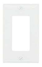 1-Gang Thermoset Wall Plate, 1 Decorator Opening, White 1-Gang Thermoset Wall Plate, 1 Decorator Opening, White