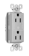 Discontinued - PlugTail® Tamper-Resistant Heavy Duty Spec Grade Plug Load Controllable Receptacle, 15A, 125V, Gray