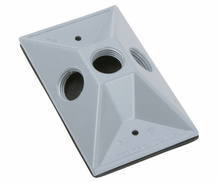 Outdoor Lamp Cluster Cover for Single Gang Box, Gray Outdoor Lamp Cluster Cover for Single Gang Box, Gray
