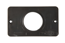 1-Gang 1.39-in Diameter Single Receptacle Cover Plate, Black 1-Gang 1.39-in Diameter Single Receptacle Cover Plate, Black