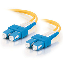 Discontinued - 3.3ft (1m) SC-SC 9/125 OS2 Duplex Single-Mode Fiber Optic Cable - Yellow