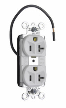 PlugTail® Split Circuit Spec Grade Receptacles, 20A, 125V, White PlugTail® Split Circuit Spec Grade Receptacles, 20A, 125V, White