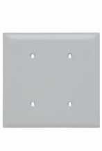 TradeMaster® 2-Gang Nylon Wall Plate, Blank, Strap Mounted, White TradeMaster® 2-Gang Nylon Wall Plate, Blank, Strap Mounted, White