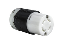 30A NEMA L1930 Connector - Black Back, White Front Body 30A NEMA L1930 Connector - Black Back, White Front Body