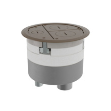 Evolution 8-inch diameter furniture feed poke-thru assembly. Bronze