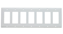 7-Gang 302/304 Stainless Steel Wall Plate, Decorator Openings, Painted White