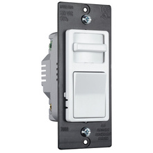 Discontinued - Discontinued - Trademaster® Wide Slide 1100W Preset Incandescent Dimmer, White Interchangeable Face Color