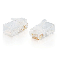 RJ45 Cat5 8x8 Modular Plug for Flat Stranded Cable Multipack (25-Pack) RJ45 Cat5 8x8 Modular Plug for Flat Stranded Cable Multipack (25-Pack)