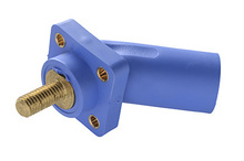 Series 16 45° 1-1/8-in Blue Threaded Stud Panel Mount - Male Series 16 45° 1-1/8-in Blue Threaded Stud Panel Mount - Male