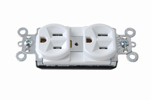 PlugTail® 15A 125V Spec-Grade Duplex Receptacle, White PlugTail® 15A 125V Spec-Grade Duplex Receptacle, White