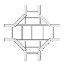 Ld-7400-1024-24 Fg Horz Cross 24''R 24''W