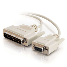6ft (1.8m) DB9 Female to DB25 Male Serial RS232 Modem Cable 6ft (1.8m) DB9 Female to DB25 Male Serial RS232 Modem Cable