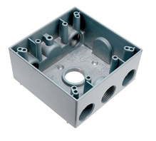 Weatherproof Two Gang Box, Gray Weatherproof Two Gang Box, Gray