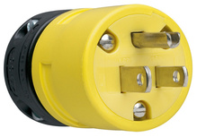 15A, 125V Rubber Dust-Tight Plug, Yellow 15A, 125V Rubber Dust-Tight Plug, Yellow