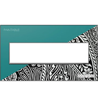 adorne® Custom 4-Gang Screwless Wall Plate, Magnesium Trim