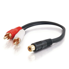 0.5ft (0.15m) Value Series™ One RCA Female to Two RCA Male Y-Cable 0.5ft (0.15m) Value Series™ One RCA Female to Two RCA Male Y-Cable