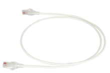 28awg Reduced Diameter CAT 6 channel cord, white, 7' 28awg Reduced Diameter CAT 6 channel cord, white, 7'