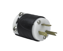 15A, 277V Extra-Hard Use Spec-Grade Plug, Black and White