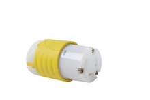 30A NEMA L530 Connector - Yellow Back, White Front Body, Corrosion-Resistant 30A NEMA L530 Connector - Yellow Back, White Front Body, Corrosion-Resistant