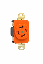 20A NEMA L1520 Single Receptacle, Orange, Isolated Ground 20A NEMA L1520 Single Receptacle, Orange, Isolated Ground
