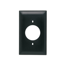 TradeMaster® 1-Gang Nylon Wall Plate, 1.5938-in Power Outlet Receptacle Opening, 2 Mtg Holes, Black TradeMaster® 1-Gang Nylon Wall Plate, 1.5938-in Power Outlet Receptacle Opening, 2 Mtg Holes, Black