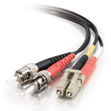 3.3ft (1m) LC-ST 62.5/125 OM1 Duplex Multimode PVC Fiber Optic Cable - Black 3.3ft (1m) LC-ST 62.5/125 OM1 Duplex Multimode PVC Fiber Optic Cable - Black