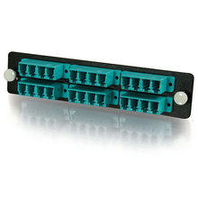 Discontinued - 24-Strand, LC Quad, PB Insert, Multimode, Aqua Adapter Panel (TAA Compliant)