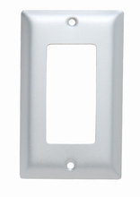 1-Gang Aluminum Wall Plate, 1 Decorator Opening