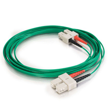 6.6ft (2m) SC-SC 62.5/125 OM1 Duplex Multimode PVC Fiber Optic Cable - Green 6.6ft (2m) SC-SC 62.5/125 OM1 Duplex Multimode PVC Fiber Optic Cable - Green