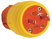 Turnlok® SteriGuard™ Antimicrobial Plug, 20A 125V/250V, 3-Pole/4-Wire, IP65 NEMA 4X/6P, NEMA L14-20P, Yellow Turnlok® SteriGuard™ Antimicrobial Plug, 20A 125V/250V, 3-Pole/4-Wire, IP65 NEMA 4X/6P, NEMA L14-20P, Yellow
