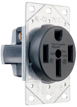 50 Amp 125/250V NEMA 14-50R Flush Mount Electrical Outlet for Ranges / Dryers 50 Amp 125/250V NEMA 14-50R Flush Mount Electrical Outlet for Ranges / Dryers