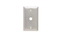 1-Gang 302/304 Stainless Steel Wall Plate, 0.53-in Diameter Round Opening