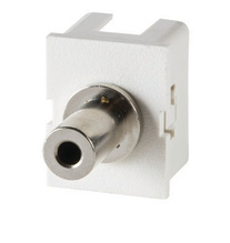 TracJack Module, 3.5 mm stereo jack, F/F, 180-degree exit, Fog White