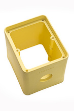 2-Gang Portable Rubber Outlet Box, Yellow 2-Gang Portable Rubber Outlet Box, Yellow