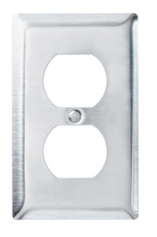 1-Gang 302/304 Stainless Steel Wall Plate, Duplex Receptacle Openings 1-Gang 302/304 Stainless Steel Wall Plate, Duplex Receptacle Openings