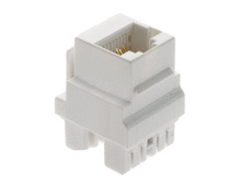 Cat 5e Keyed RJ45 Keystone Connector, White Cat 5e Keyed RJ45 Keystone Connector, White