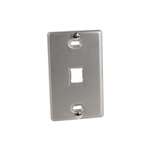 Stainless Steel HDJ Phone Mount, 1-Port, 1-Gang Faceplate without Label Field Stainless Steel HDJ Phone Mount, 1-Port, 1-Gang Faceplate without Label Field