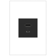 adorne® 15W USB Outlet, Type A/C, Graphite
