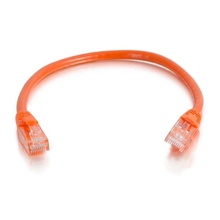 6in Q-Series Cat6a Snagless (UTP) Ethernet Network Patch Cable CM Rated- Orange
